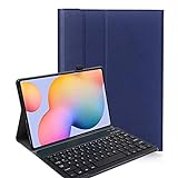 YGoal Tastatur Hülle für Galaxy Tab A8 10.5,(QWERTY Englische Layout) Ultradünn PU Leder Schutzhülle mit Abnehmbarer drahtloser Tastatur für Samsung Galaxy Tab A8 2021 10.5, Blau