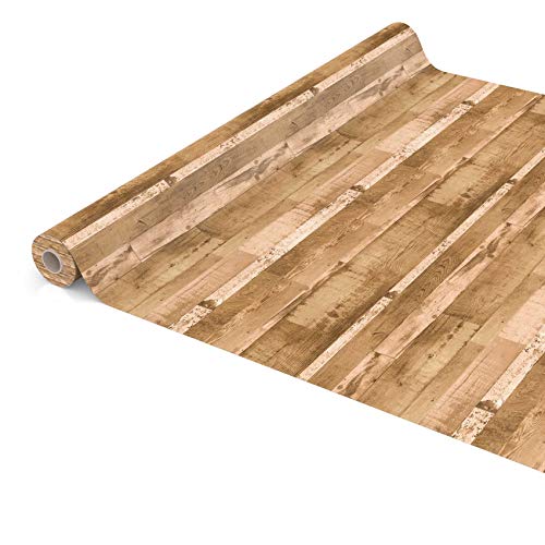 ANRO Tischdecke Wachstuch abwaschbar Wachstuchtischdecke Wachstischdecke Holz Diele Beige-Braun 300x140cm