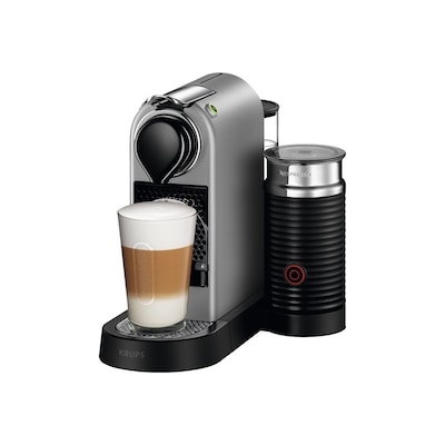 Krups XN761B Nespresso Citiz&Milk Kaffeekapselmaschine (1260 Watt, Wassertankkapazität: 1l, Pumpendruck: 19 Bar) silber