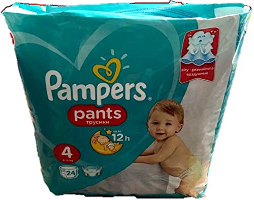 24 Pampers Baby-Dry Pants/Windeln, Größe 4, 9-15 Kg, mit Luftkanälen