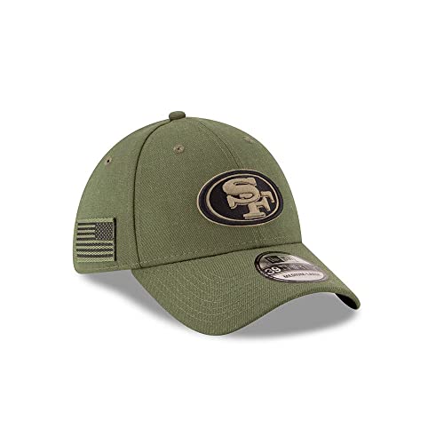 New Era NFL SAN Francisco 49ERS Salute to Service 2018 Sideline 39THIRTY Stretch Fit Game Cap, Größe :S/M