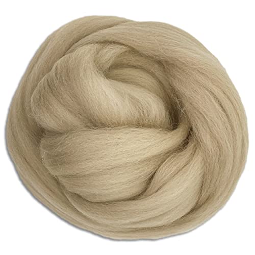 Wooliny 500 g Filzwolle Merinowolle Märchenwolle | 35 Farben zur Auswahl (20 | Beige)