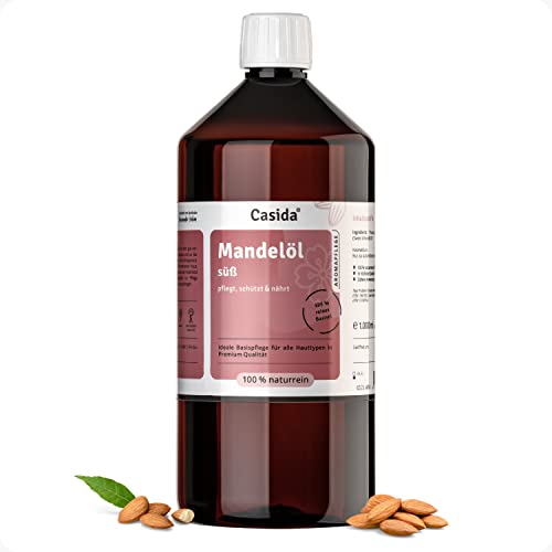 Casida® Mandelöl Haut & Haare - 100% natürliches Mandel Öl - Hautpflege und Baby Pflege - aus der Apotheke - 1000 ml (1000 ml)