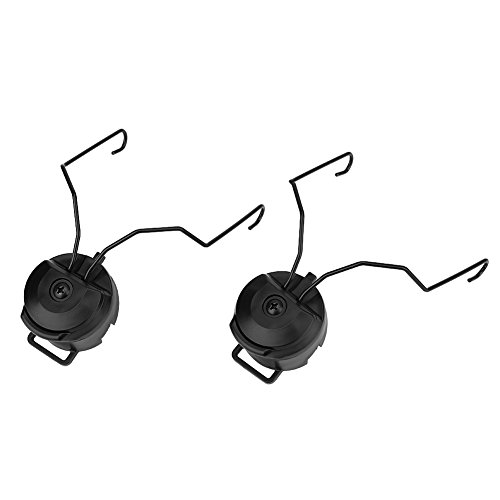 Helm Schiene Adapter Halter, 1 Paar Tactical Airsoft Headset Schiene Adapter Set für Fast/ACH/Mich/Peltor Comtac Helm Adapter für Sordin Headset Tpye(Schwarz)
