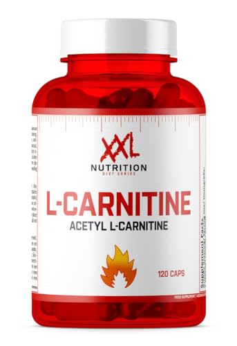 XXL Nutrition - L-Carnitin - Abnehmen Tabletten Schnell, L Carnitin, Fatburner, Fettverbrenner - 120 Kapseln