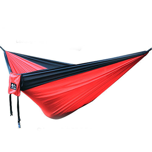 IPRee® 270x140CM Outdoor Tragbare Doppelhängematte Fallschirm Hängende Schaukel Bett Camping Wandern