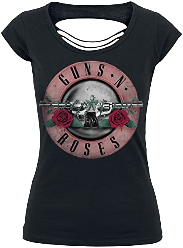 Guns N' Roses Pink Bullet Frauen T-Shirt schwarz XL 100% Baumwolle Band-Merch, Bands