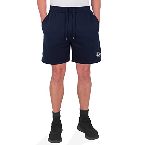 Chelsea FC - Herren Jogging-Shorts aus Fleece - Offizielles Merchandise - Geschenk für Fußballfans - Dunkelblau - XL