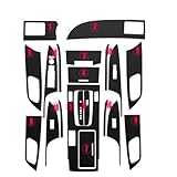 Car-Styling Aufkleber für den Innenraum der Mittelkonsole mit Farbwechsel (5D, schwarze Kohlefaser, Modell A) Für HONDA, Für Accord 2014-2016