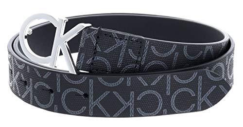 Calvin Klein Damen CK Belt 3CM Gürtel, Schwarz (Black Mono 0gj), 6611 (Herstellergröße: 75)