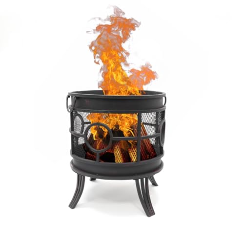 Heat Outdoor Living Tynset Feuerschale für den Außenbereich, für den Garten, Feuerschale für Grill & Feuerschale – Feuerschale für den Außenbereich, aus hochwertigem Stahl, für entspannende Abende –