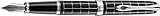 DIPLOMAT - Füllhalter Excellence A plus Raute guillochiert Lapis schwarz - Schick und elegant - Lange Lebensdauer - Lapis schwarz mit silberner Guilloche - 5 Jahre Garantie
