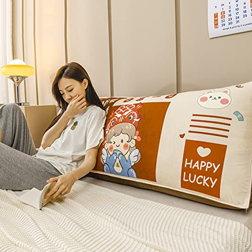 QQY Kissenstütze Lendenkissen for Nacken und Rücken im Bett oder auf dem Sofa, erhältlich in 8 Farben (Color : G, Size : 32X20"/80x50cm)