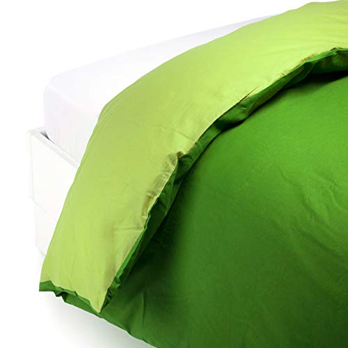 Caleffi - Bettbezug aus Baumwolle, einfarbig, 100 % Baumwolle, einfarbig, grün