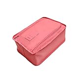 VIPAVA Schuhtaschen Multi Function Portable Travel Storage Bags Toiletry Cosmetic Makeup Pouch Case Organizer Travel Shoes Bags Storage Bag (Color : Pink)
