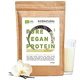Fairprotein® Neuartiges Bio Vegan Protein Pulver - Süße selbst bestimmen - Aus Deutschland - 650g veganes Eiweißpulver (Vanille) & 120g Bio-Erythrit & Stevia