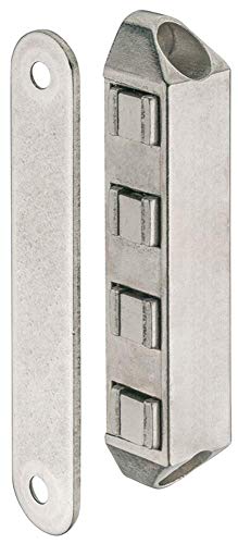 Gedotec Magnetschnapper Metall Möbel-Magnet Magnetverschluss für Balkon-Türen & Schränke - H10532 | Haftkraft 8 kg | Schnäpper zum Schrauben | Stahl vernickelt | 1 Stück - Türmagnet extra stark