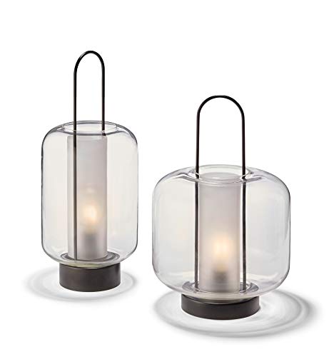 Philippi - LUCIA Laterne - stylischer Lampion mit warmweißem LED-Licht - in 2 Formen erhältlich - schlank