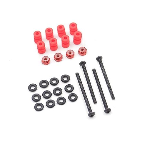 Zubehör für Drohnen M2 M3 Flugturmschraubenpackung aus O -Ring/Stoßdämpferungskugel/Aluminiumlegierung for F4 F7 FC ESC FPV Drohne Acc (Color : M2x25 Red)