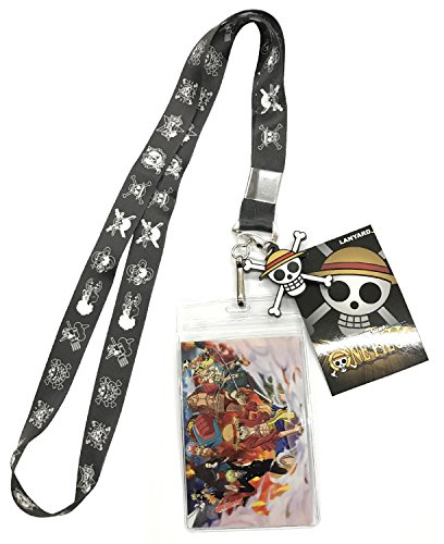 One Piece Flaggen Lanyard mit Badge ID Halter und PVC Charme