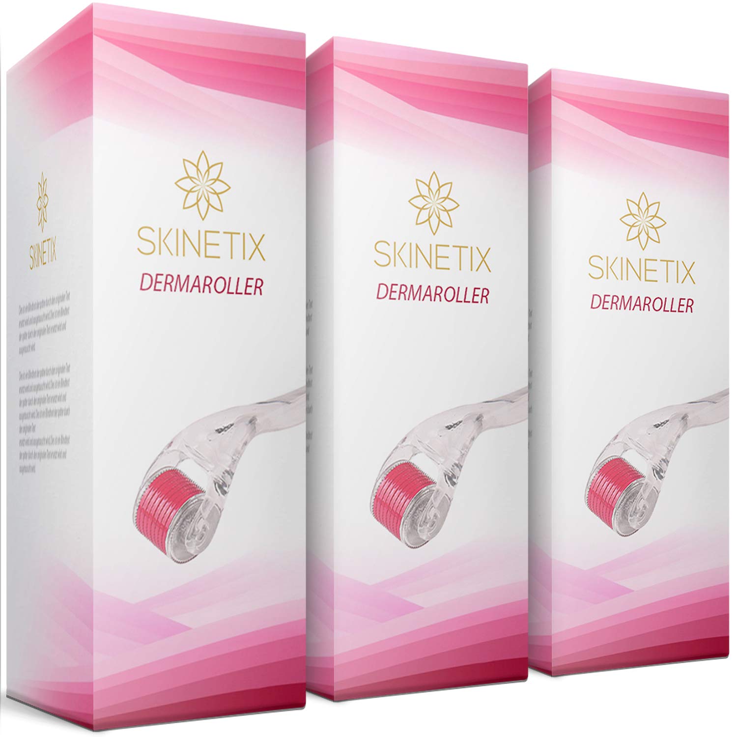Skinetix Derma Roller – Needeling Rolle für Gesicht und Körper (3 Stück)