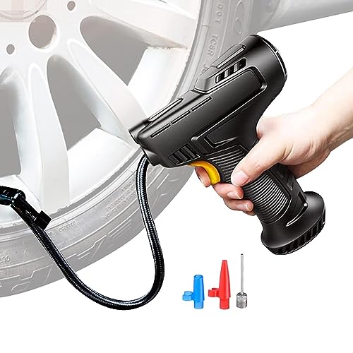 Reifenpumpe, 150 PSI 12 V Reifenpumpe für Fahrrad und Auto, elektrische Luftpumpe mit LED-Licht und Digitalanzeige, tragbare elektrische Fahrradpumpe, automatische Reifenpumpe für Auto-Fahrradreifen