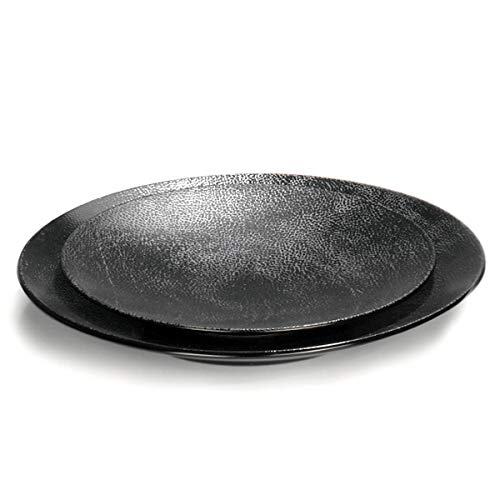 Lambert - Kaori - Rochen Optik - Platzteller, Teller, Platte, Tortenplatte - Ø: 34,5 cm - mit Metallir Rochen Optik - Steingut