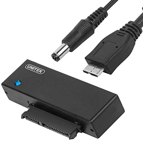 UNITEK SATA/IDE auf USB 3.1 Adapter Festplattenadapter für 3 Festplatte Universal 2,5" 3,5", SATA IDE HDD SSD mit 12V 2A Netzteil, Unterstützung 10 TB