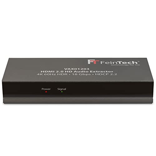 FeinTech VAX01203 HDMI 2.0 HD-Audio Extractor Splitter für DTS-HD Dolby Atmos TrueHD 4K HDR