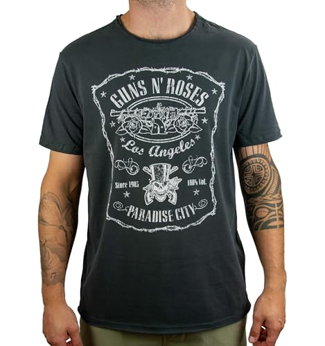 Amplified Herren Guns N Roses-Paradise City T-Shirt, Grau (Charcoal Cc), XXL