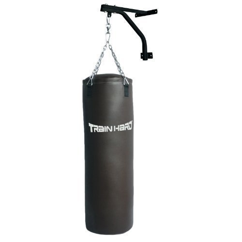 Hansson.Sports Boxsack gefüllt 30kg 100x33cm mit Wandhalter, Stahlkette & Drehwirbel