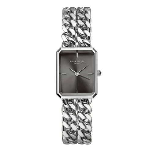 Rosefield Women's only time Watch, Black Background, Studio Double Chain SGSSS-O78 Steel