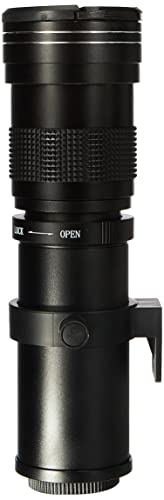 RUILI 420-800mm F/ 8.3-16 Zoom High Definition Teleobjektiv mit T Mount Adapter für Nikon D7500 D850 D3400 D7200 D5300 D3000, D3100, D5600, D5000, D700, D300, D600, D800 D750 und weitere DSLR Kameras