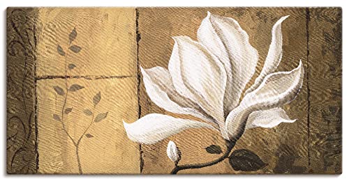 Artland Qualitätsbilder I Bild auf Leinwand Leinwandbilder Wandbilder 100 x 70 cm Botanik Blumen Pusteblume Malerei Türkis A1VO Pusteblumen