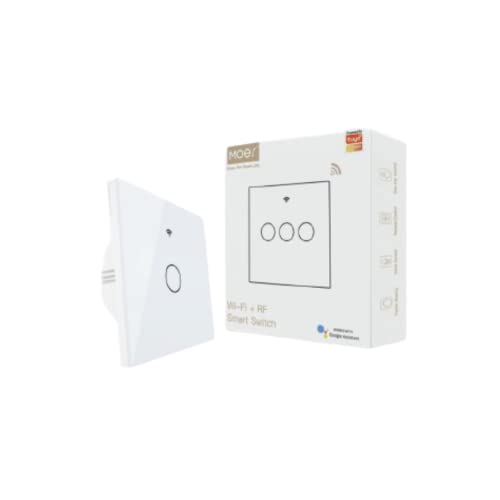 JANDEI - Smart Wi-Fi Switch, Wandschalter mit Timer, Fernbedienung, per Sprache und Berührung. Kompatibel mit Tuya Smart App, Amazon Alexa und Google Home