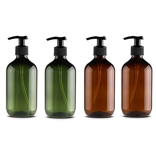 Akemaio 4Pcs 500ml Seifenspender Flaschen nachfüllbare Pumpflaschen für Dispensing Lotions Shampoos, Lotion Container Handseife