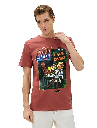 Koton Men Rick and Morty T-Shirt Licensed Printed