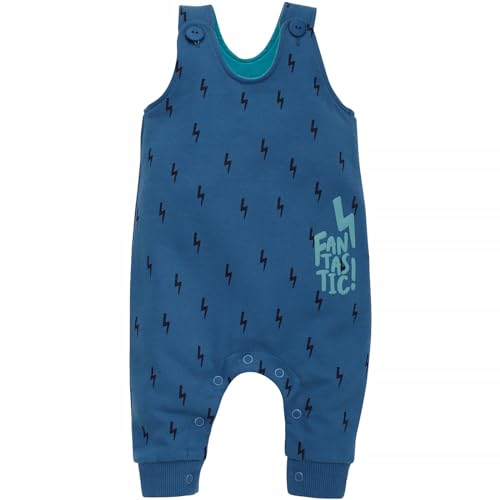 Pinokio Baby - Jungen Secret Forest, 100% Cotton Navy Blue, Boys Gr. 62-86 DUNGAREES, NAVY BLUE ORANGE FLIP, 68 EU