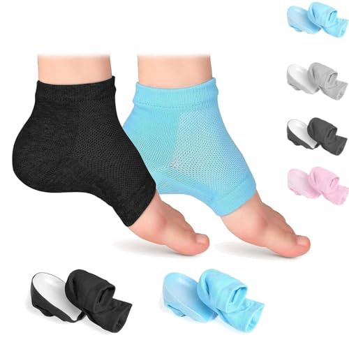 2-Pack Height Max Socks, Height Increase Socks, Invisible Silicone Shoe Lift Heel Pads, Fully Wrapped Inserts Increase Insoles Breathable Socks Soles for Height Insoles, Shoe Insert (F,2.5cm)