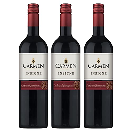 Carmen Cabernet Sauvignon Rotwein Wein trocken Chile I FeinWert Paket (3 x 0,75l)