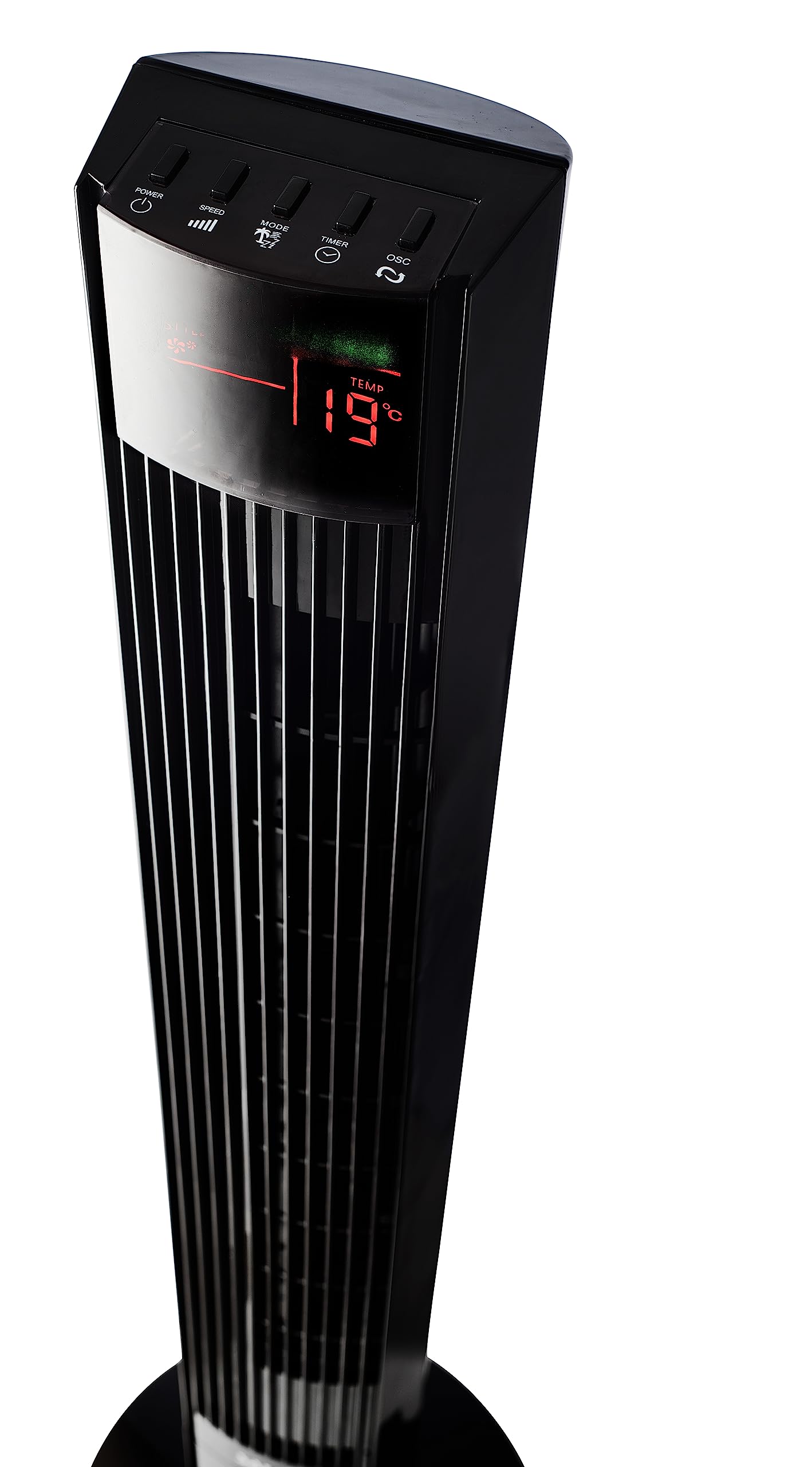 Salco Turmventilator KLT-2046, Tower-Fan, Air-Cooler, Lüfter, mit Fernbedienung, schwarz, 3 Geschwindigkeits-&Windstufen, Timer, Oszillation - Abkühlung garantiert!