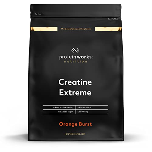 Kreatin Extrem / ORANGE BURST / von THE PROTEIN WORKS / 750g / Enthält Inhaltsstoffe, welche die Wirkung von regulärem Kreatin nachweislich verstärken