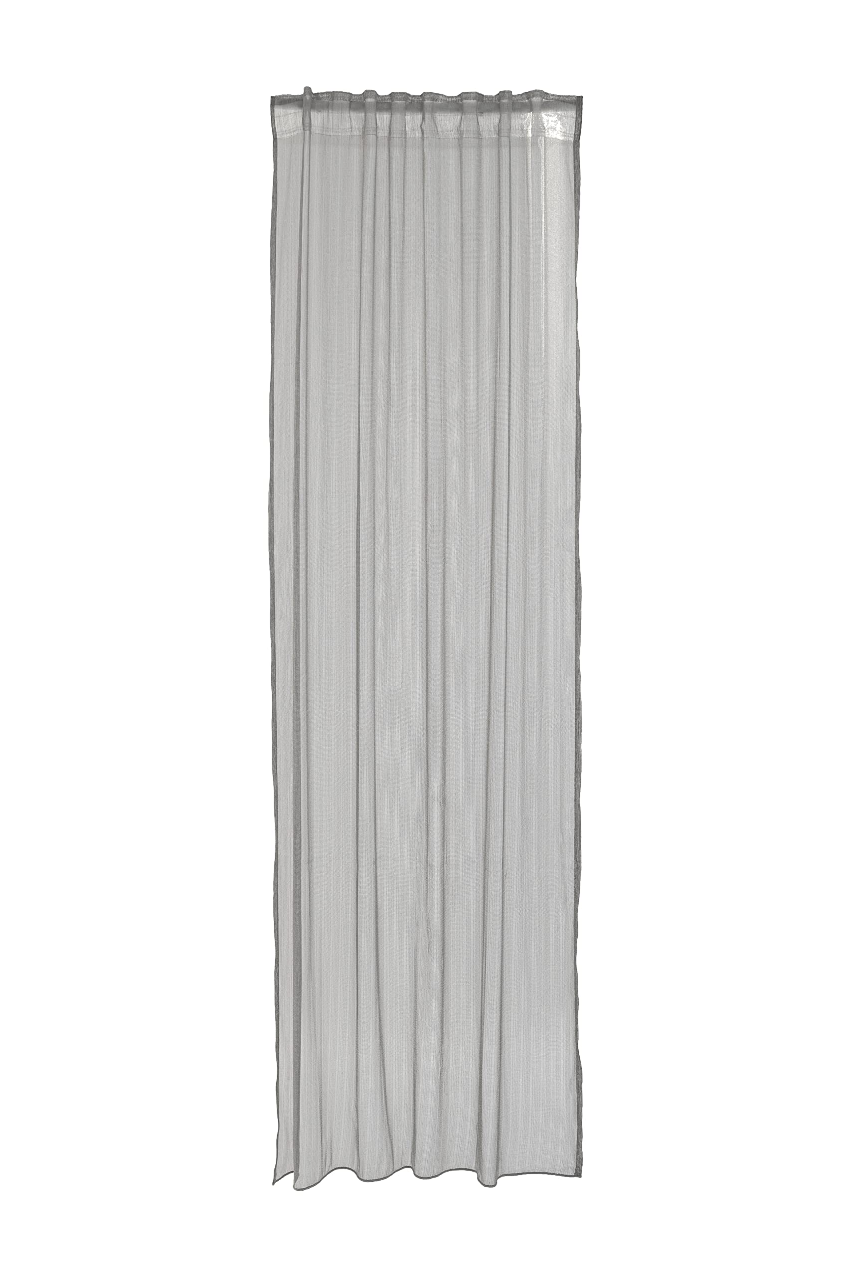 Homing halbtransparenter Vorhang Silber(1 Stück) | gestreift modern | Wohnzimmer Schlafzimmer Kinderzimmer | 140x245cm(BxH)