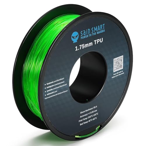SainSmart TPU 3D-Drucker Filament, 1,75 mm, 0,8 kg, Grün