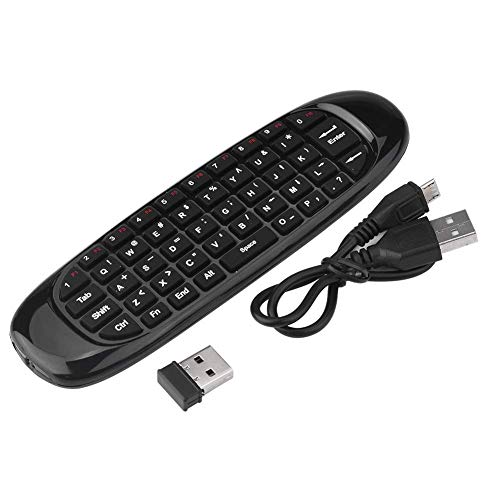 Pomya Air Mouse-Tastatur, 2,4 GHz RF-Technologie Drahtlose Air Mouse-Tastatur, Fernbedienung, 10 Meter/394 Zoll Übertragungsreichweite, Unterstützung von Bewegungssensorspielen(Verfügbare Sprache)