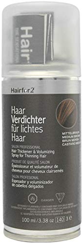 Hairfor2 Haarverdichtungsspray gegen lichtes Haar (100ml) (mittelbraun)