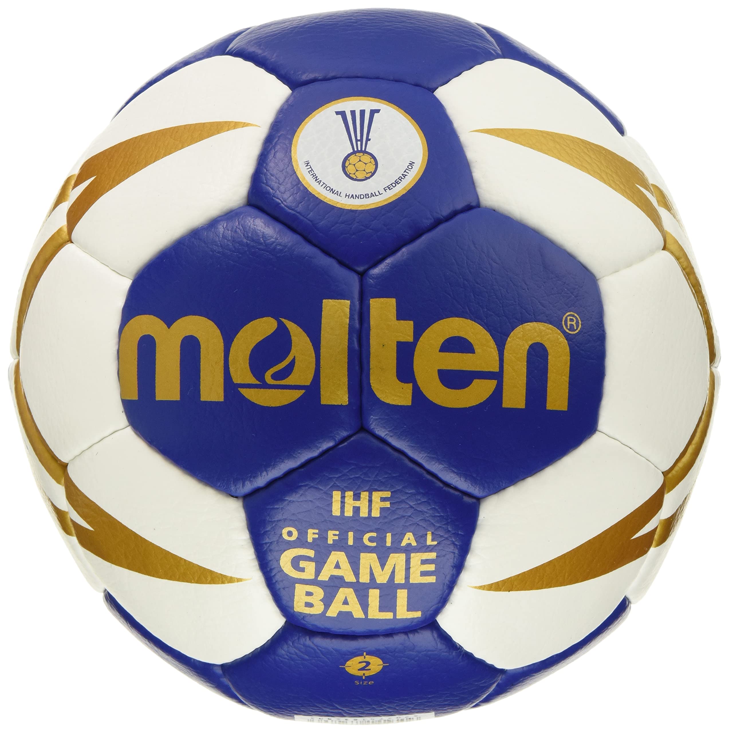 Molten Unisex håndbold Handball, mehrfarbig (Blau/Weiß/Gold), 2 EU
