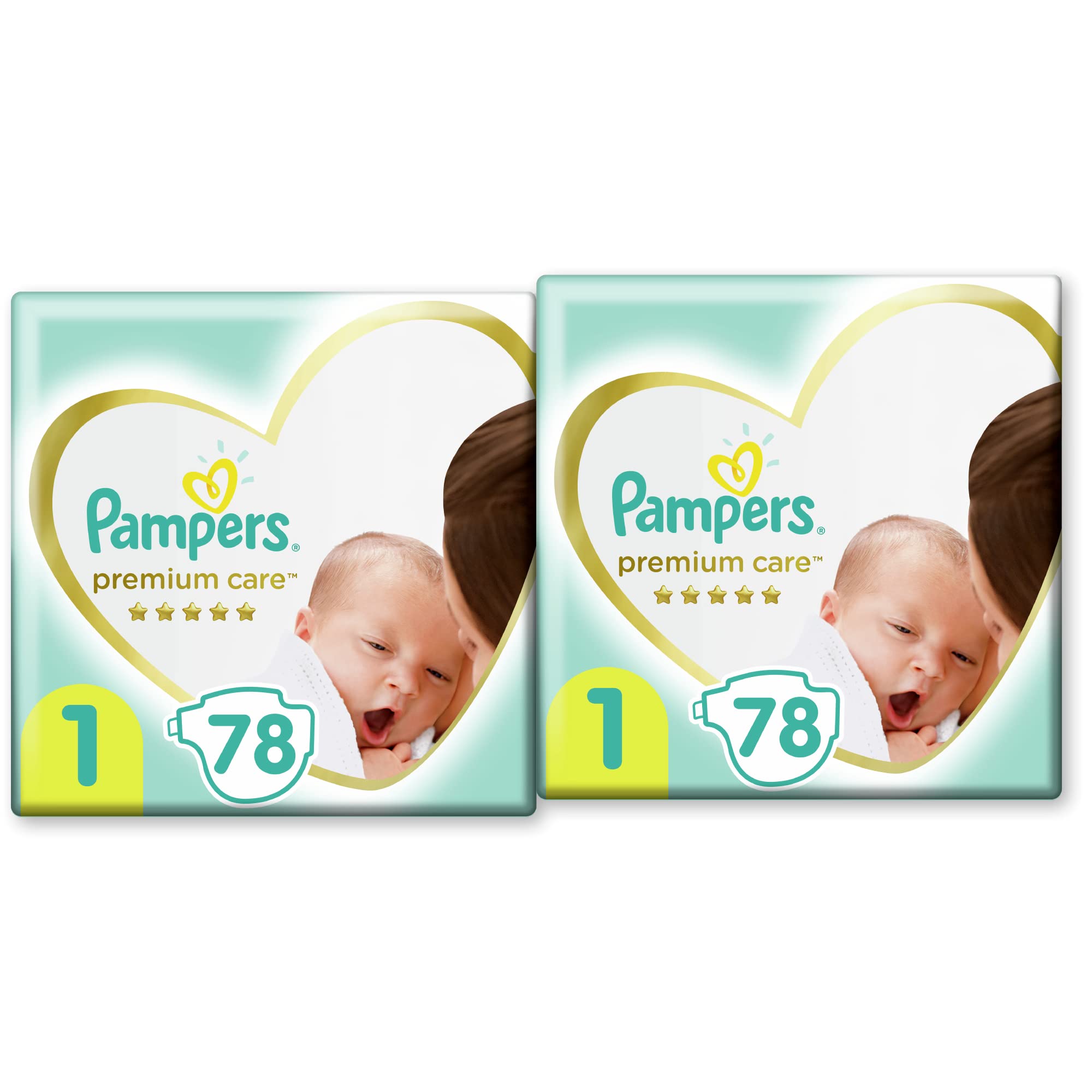 Pampers (Alte Version), Baby Windeln Größe 1 (2-5 kg), 78 Stück