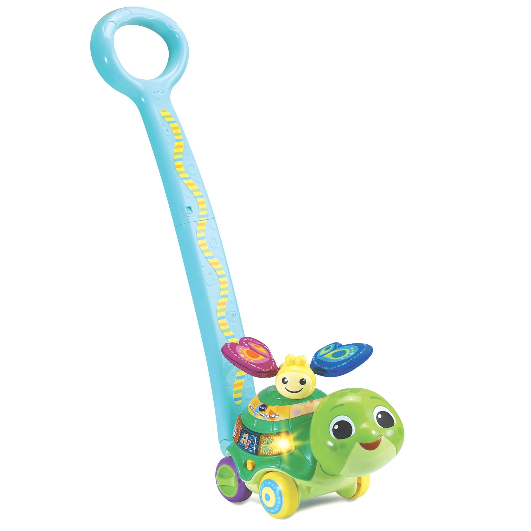 VTech Walking Turtle, Ziehspielzeug für Babys ab 12 Monaten, Version mit Gehhilfe, Spanisch (3480-547622)