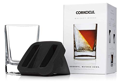 Corkcicle Whiskey-Wedge, doppeltes altmodisches Glas und Silikon-Eisform